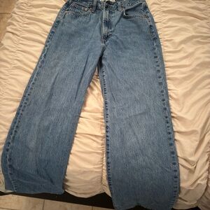 Denim Forum Blue Flare & Wide Leg Jeans